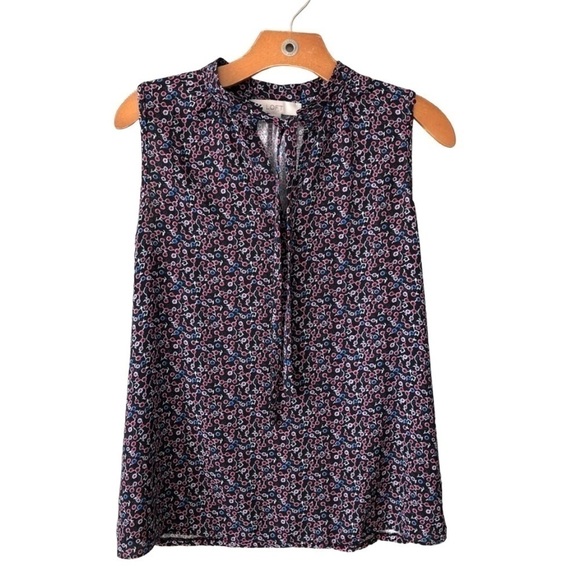 LOFT Ann Taylor Floral Tank with Tie, Size XSmall - Picture 5 of 8